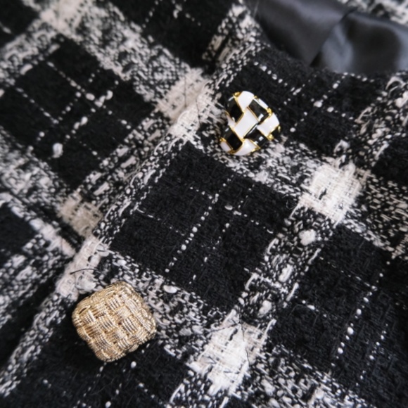 Mango  Check Tweed Jacket in XL - Picture 9 of 14